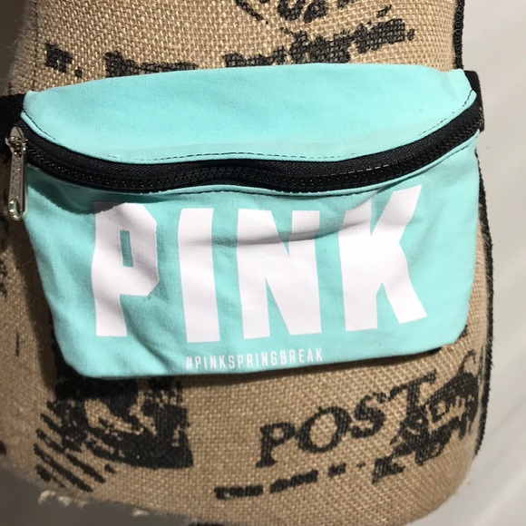 PINK Victoria's Secret Handbags - Victoria Secret PINK Mint Canvas Fannie Pack